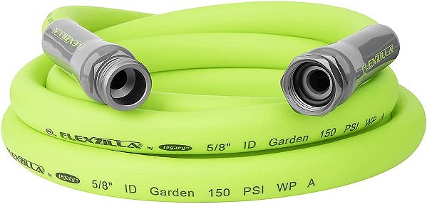 Mangueira de Jardim Flexzilla 5/8 pol. x 10 pés, Resistente, Leve, Segura para Água Potável, ZillaGreen - HFZG510YW-E
