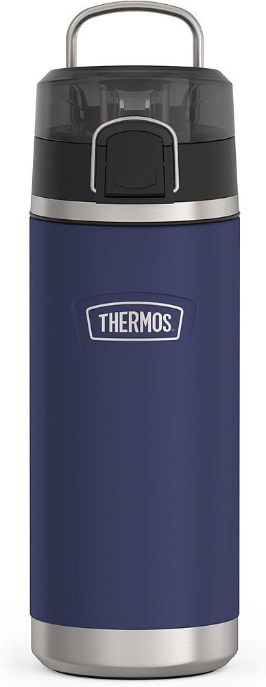 Série ÍCONE DA THERMOS Garrafa de água infantil de aço inoxidável com bico, 18 onças, azul-marinho.