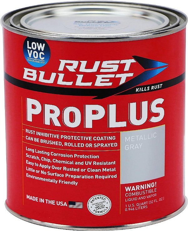 RUST BULLET - ProPLUS - Revestimento Preventivo de Ferrugem, Resistente a UV - Não Necessita de Camada Superior - Quarto