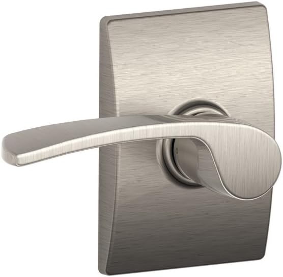 Coleção Century Merano da SCHLAGE F10MER619CEN, Maçaneta de Passagem, Níquel Acetinado