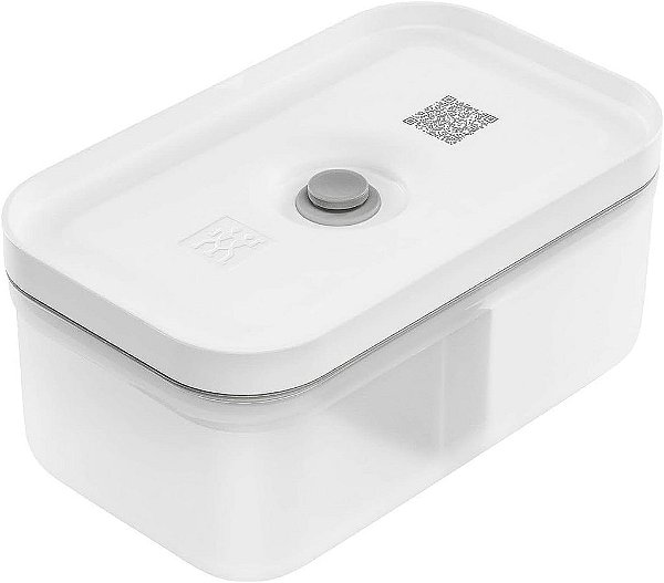 Caixa de Almoço de Plástico ZWILLING Fresh & Save, Recipiente de Armazenamento de Alimentos Hermeticamente Fechado, Recipiente de Preparação de Refeições, Livre de BPA, Cinza, Semitransparent