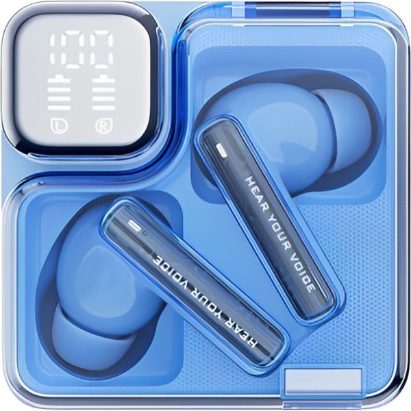 Fone de Ouvido Auricular QCY Melobuds Neo TWS Bluetooth - Azul Claro
