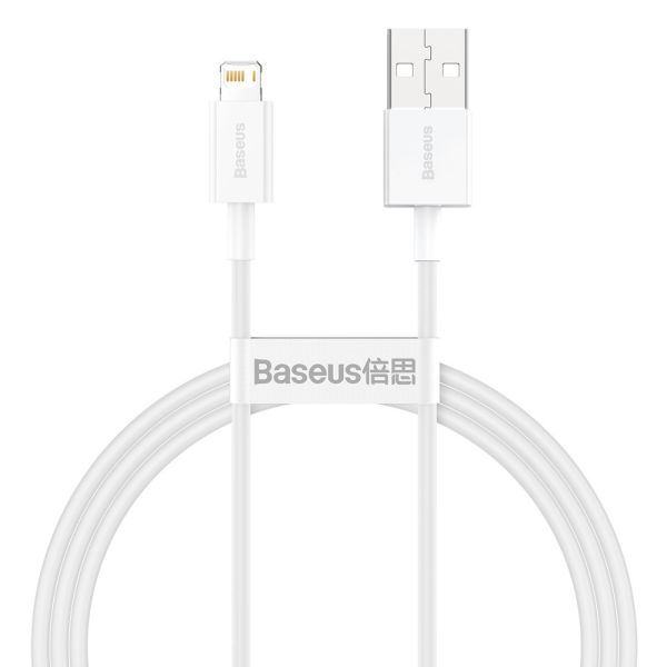 Cabo USB-A a Lightning Baseus Superior - Branco 1 metro (CALYS-A02)
