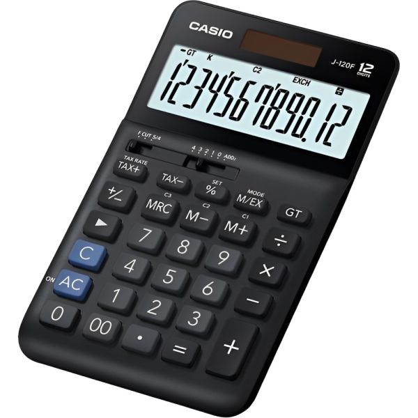 Calculadora Compacta Casio J-120F-W-DP - Preto
