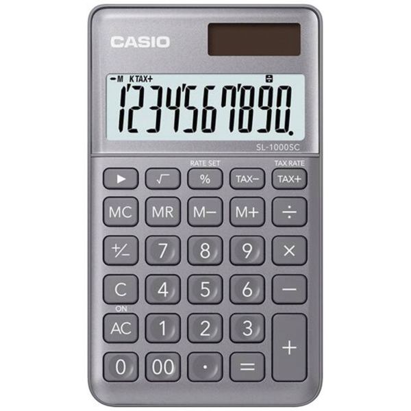 Calculadora Compacta Casio SL-1000SC-GY-W-DP - Cinza