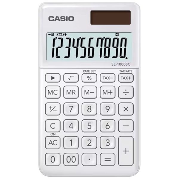 Calculadora Compacta Casio SL-1000SC-WE-W-DP - Branco