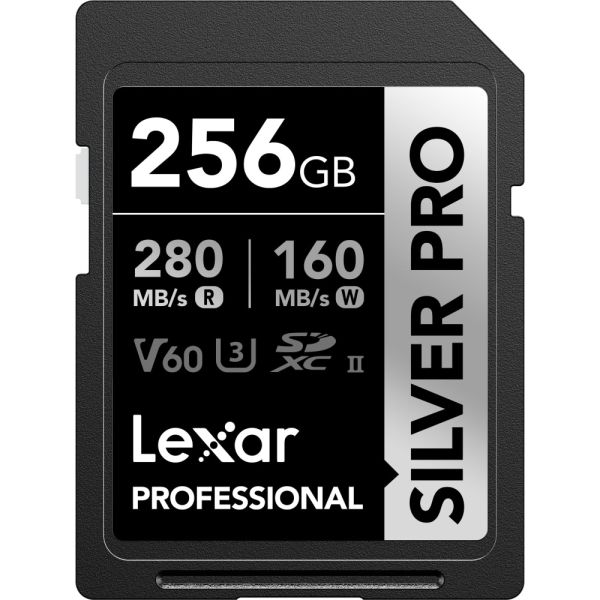 Cartão de memória SD Lexar Professional Silver Pro 280 MB/s-160 MB/s C10 256 GB (LSDSIPR256G-BNNNU)