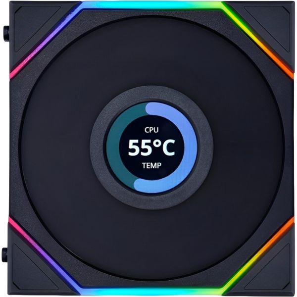 Cooler Lian Li Uni Fan TL LCD 120 Reverse - Preto
