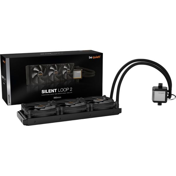 Cooler Líquido para CPU Be quiet! Silent Loop 2 360 mm PWM BW012 3 Fans ARGB - Preto