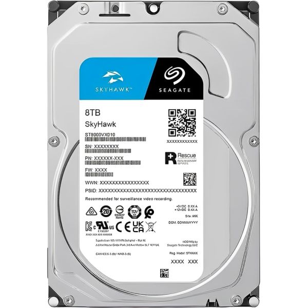 Disco Rígido Interno Seagate Skyhawk 8 TB (ST8000VX010)