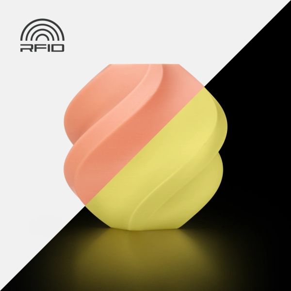 Filamento para Impressora 3D Bambu Lab PLA Glow 1.75 mm - Glow Orange 1kg