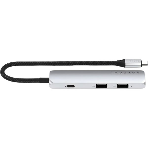 Hub Satechi Multiportas 4 em 1 USB-C - Silver (ST-P4SS)