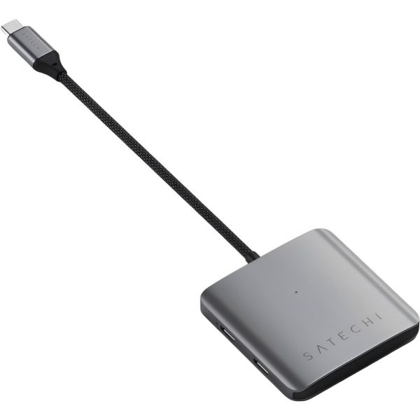 Hub Satechi Multiportas 4 em 1 USB-C PD 100 W - Cinza (ST-H4CPDM)