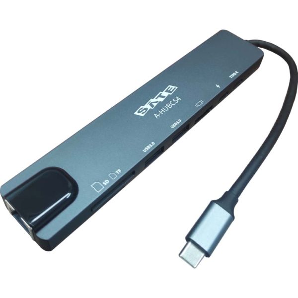 Hub Satellite A-HUBC54 8 em 1 - Preto/Cinza Escuro