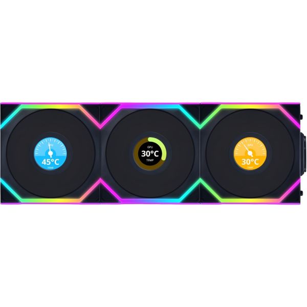 Kit de Coolers Lian Li Uni Fan SL Wireless Reverse 120 ARGB - Preto