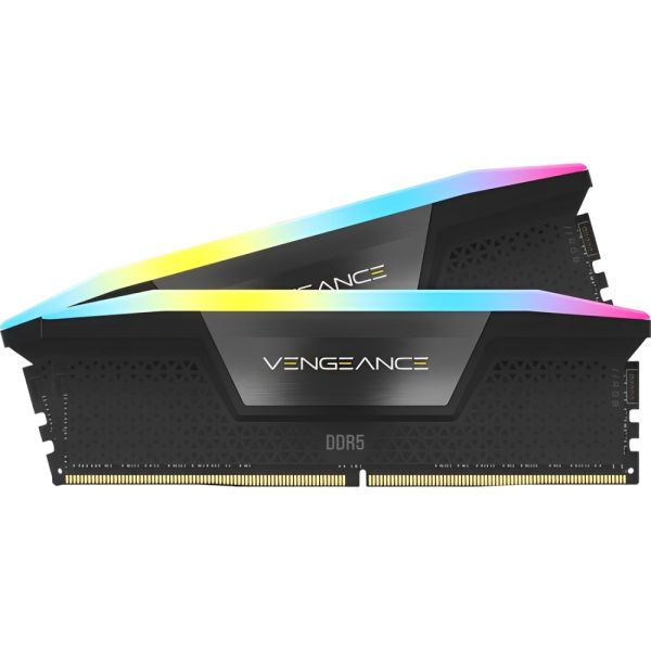 Kit Memória RAM DDR5 Corsair 5200 MHz 64 GB Vengeance RGB (2x32) - Preto (CMH64GX5M2B5200C40)