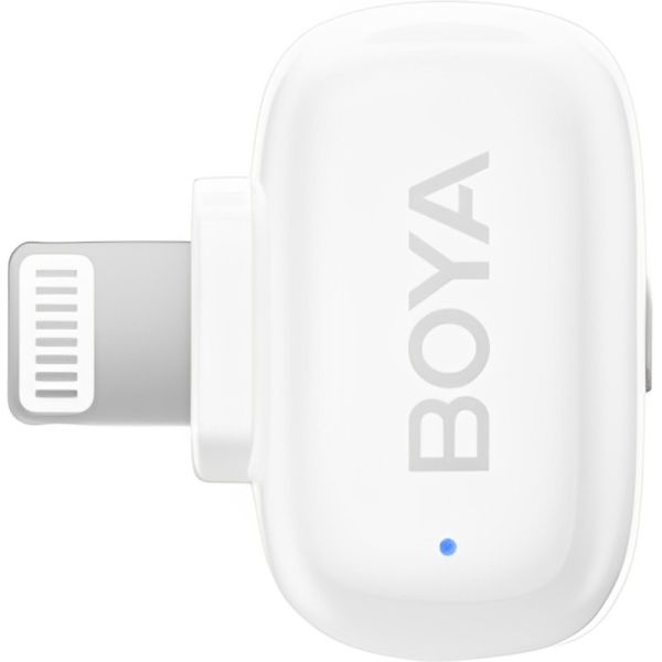 Kit Microfone Boya Mini Lightning + USB-C Sem Fio - Branco (2TX+1RX)
