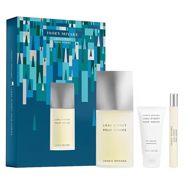 Kit Perfume Issey Miyake L'eau D'Issey Pour Homme EDT 125mL - Masculino 3 peças