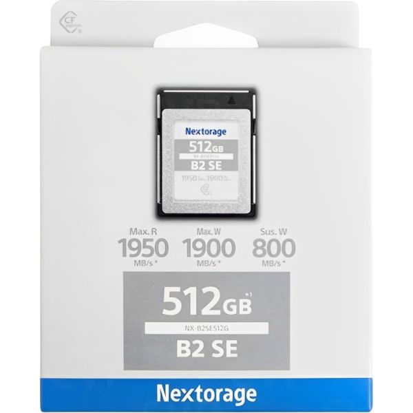 Memória CF Express Tipo B Nextorage 512GB NX-B2SE 1950-1900 MB/s (NX-B2SE512G/INE SYM)