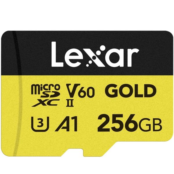 Memória Micro SD Lexar Professional Gold 280-180 MB/s C10 U3 256 GB (LMSGOLD256G-BNNNG)