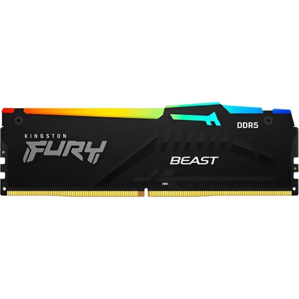 Memória RAM DDR5 Kingston 5200 MHz 16 GB Fury Beast RGB KF552C36BBEA-16 - Black