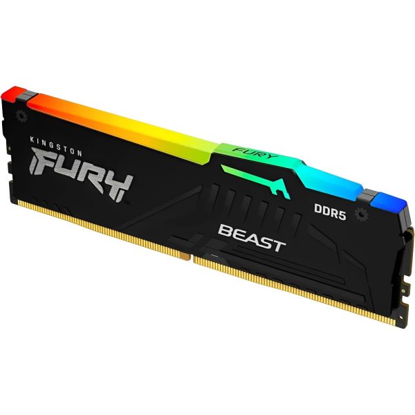 Memória RAM DDR5 Kingston 5600 MHz 8 GB Fury Beast RGB KF556C40BBA-8