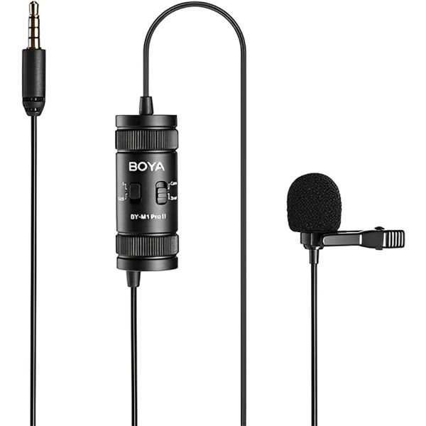Microfone de Lapela Boya BY-M1 Pro II - Preto