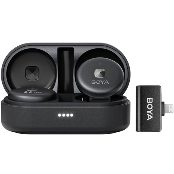 Microfone de Lapela Boya OMIC-D Sem Fio Lightning - Preto