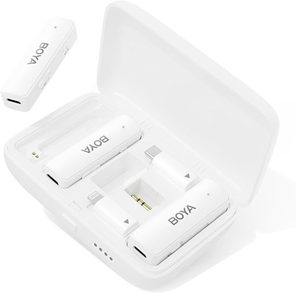 Microfone Sem Fio Boya BOYALINK - Branco