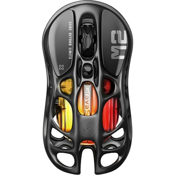 Mouse Gamer GravaStar Mercury M2 RGB Sem Fio - Stealth Black