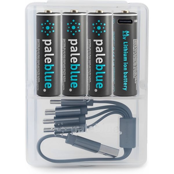 Pilha Recarregável Paleblue AA 1700 mAh USB-C - 4 unidades