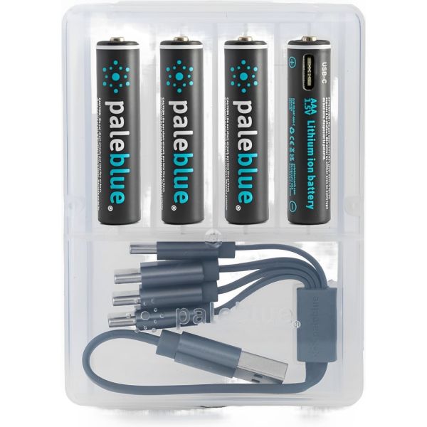 Pilha Recarregável Paleblue AAA 600 mAh USB-C - 4 unidades