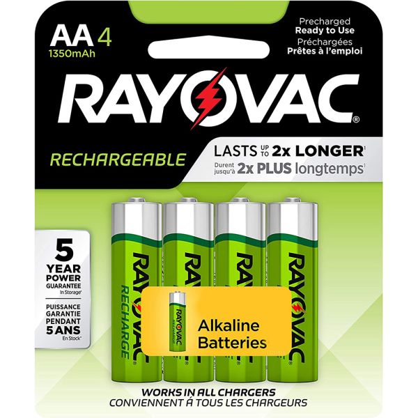 Pilha Recarregável Rayovac AA - 4 unidades