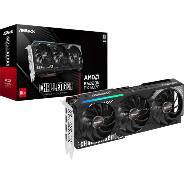 Placa de Vídeo ASRock Radeon RX 9070 Challenger 16 GB GDDR6 (RX9070CL)