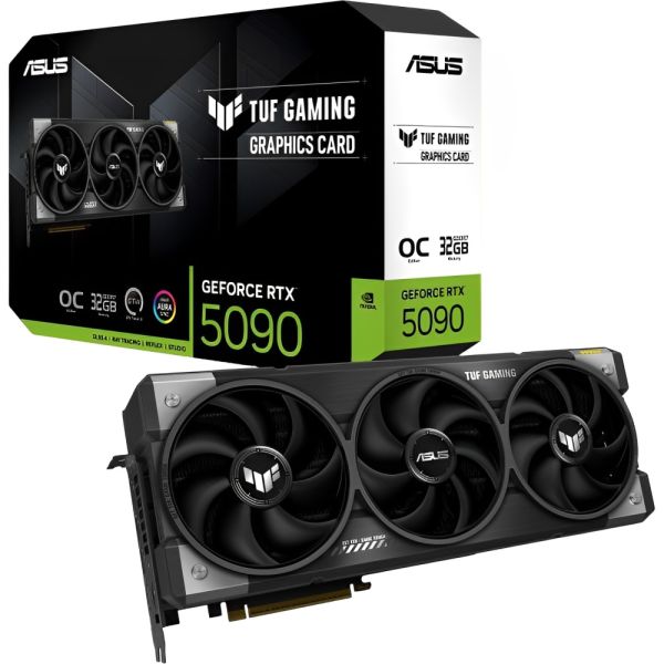 Placa de Vídeo Asus TUF Gaming GeForce RTX 5090 OC Edition 32 GB GDDR7 (90YV0LY0-M0NA00)