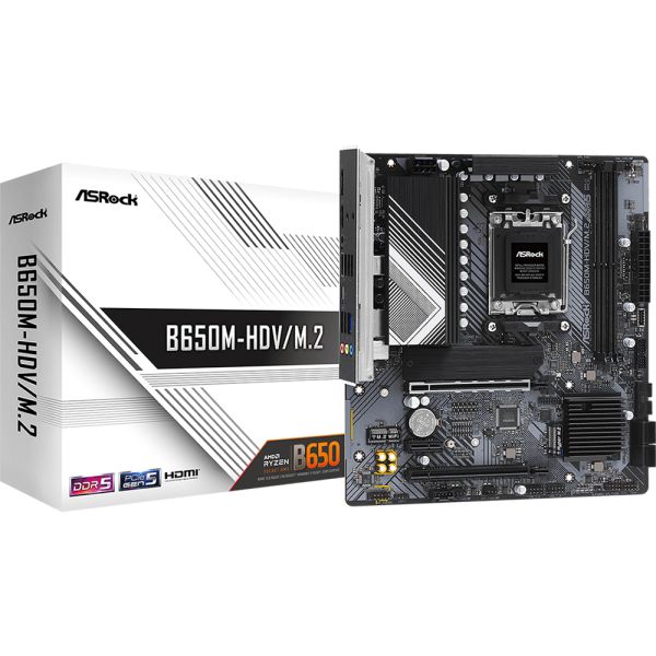 Placa Madre ASRock B650M-HDV/M.2 AM5 DDR5 Micro ATX