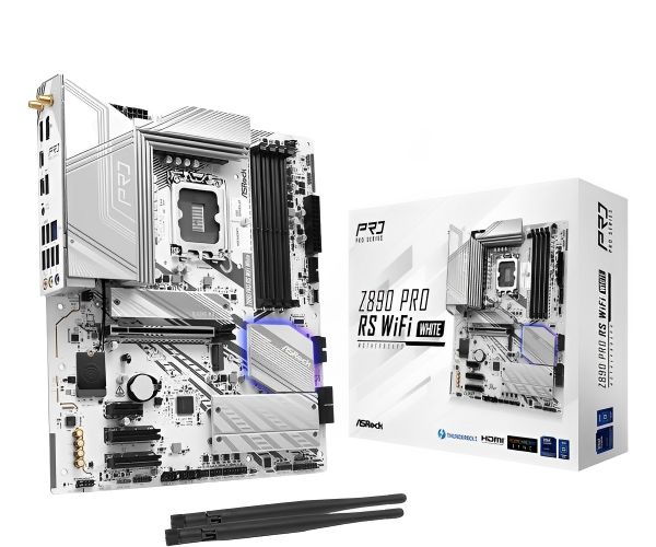 Placa Mãe ASRock Z890 Pro RS Wi-Fi White LGA 1851 DDR5