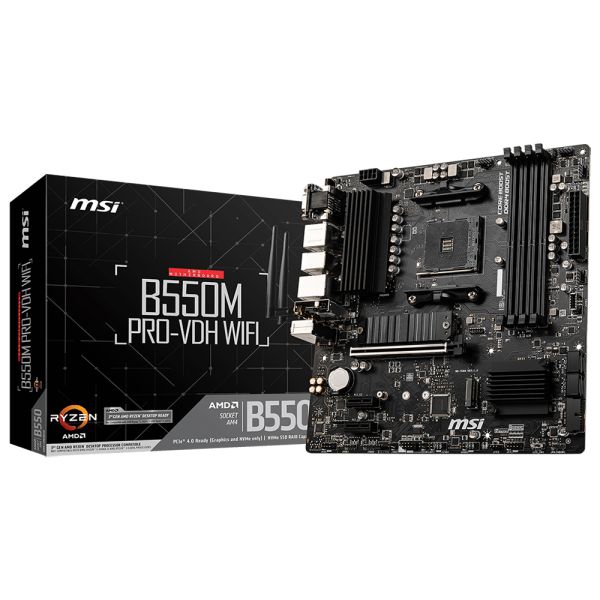Placa Mãe MSI B550M PRO-VDH Wifi AM4 DDR4