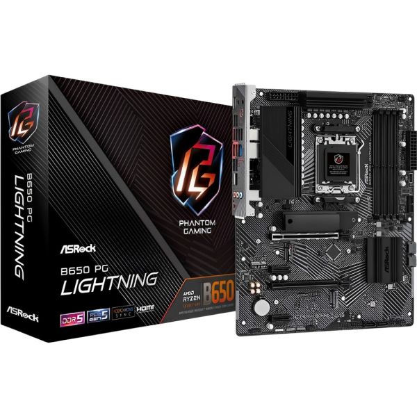 Placa-mãe ASRock B650M PG Lightning AMD AM5 DDR5