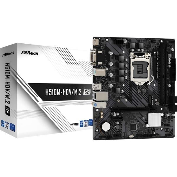 Placa-mãe ASRock H510M-HDV/M.2 SE LGA 1200 DDR4 Micro ATX