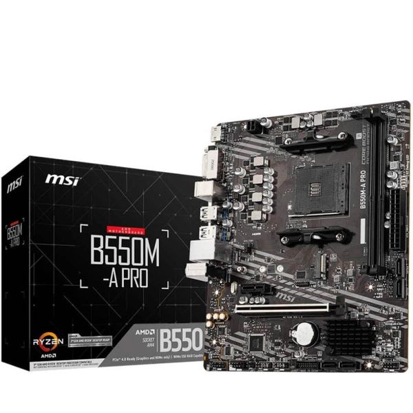 Placa-Mãe MSI B550M-A PRO AM4 DDR4 MATX