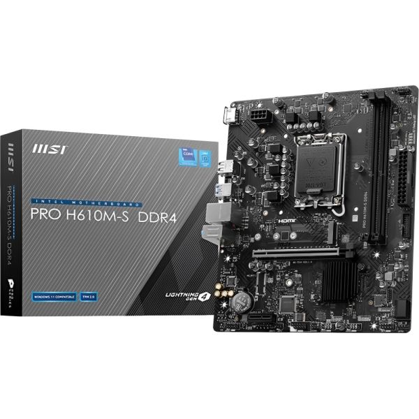 Placa-Mãe MSI PRO H610M-S PRO LGA 1700 DDR4