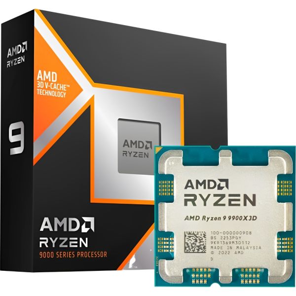 Processador CPU AMD Ryzen 9 9900X3D 4.4 GHz AM5 (Sem Cooler)