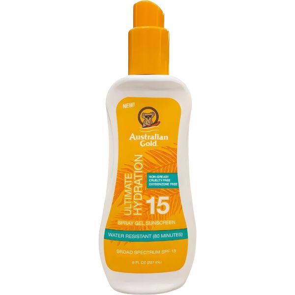 Protetor Solar Australian Gold Ultimate Hydration Spray Gel FPS  15 - 237mL