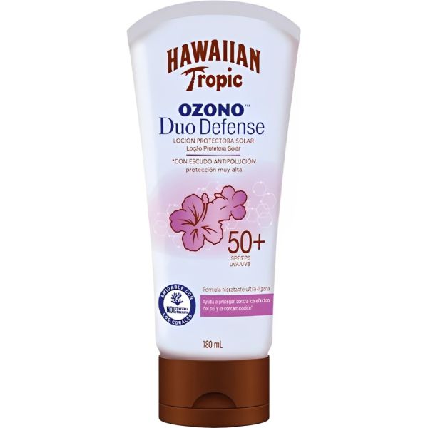 Protetor Solar Hawaiian Tropic Ozono Duo Defense FPS50+ - 180mL