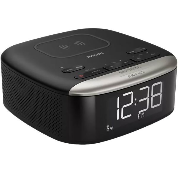Rádio Relógio Philips TAR-7606 FM Bivolt - Preto/Cinza