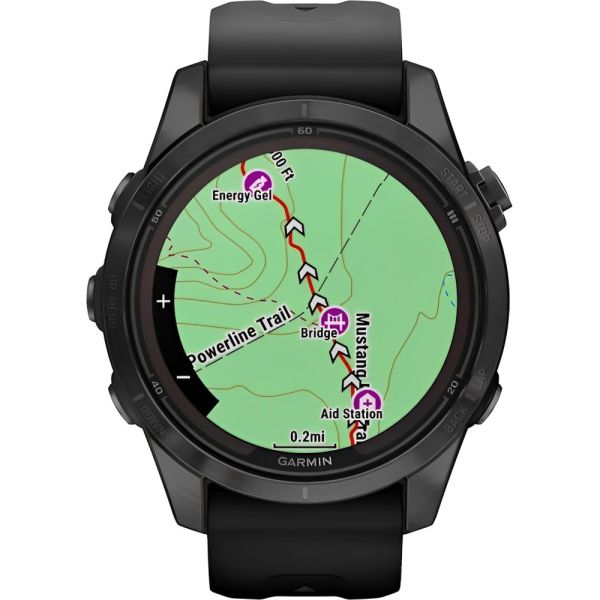 Relógio Smartwatch Garmin Fenix 7S Pro Sapphire Solar 42 mm - Carbon Grey/Black (010-02776-13)