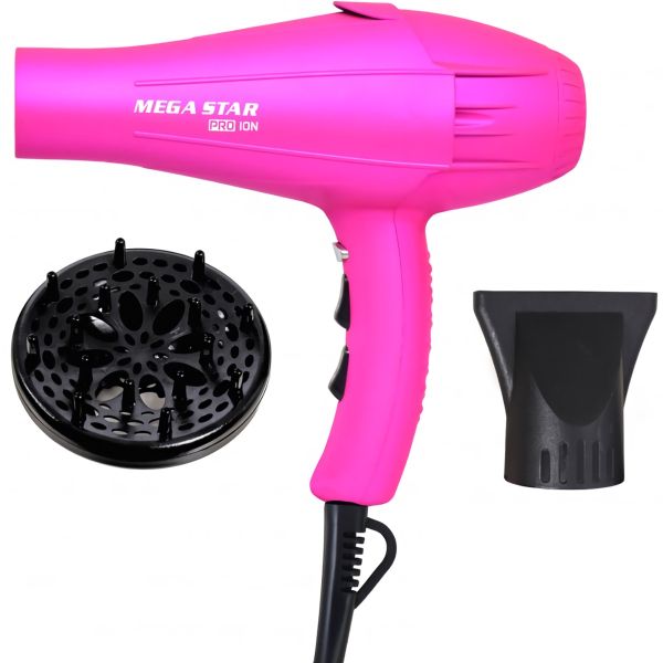 Secador de Cabelo Mega Star SC2720 Pro Ion 8000 W 220v - Rosa