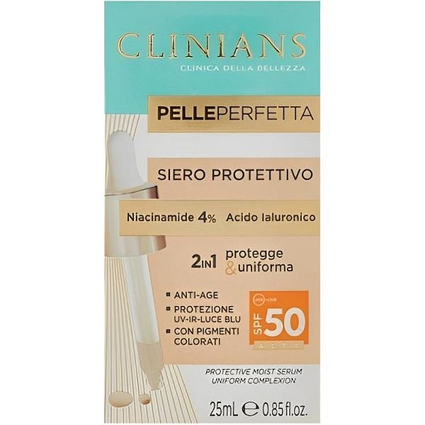 Sérum Facial Clinians Pelle Perfetta Siero Protettivo FPS50 2 EM 1 - 25mL