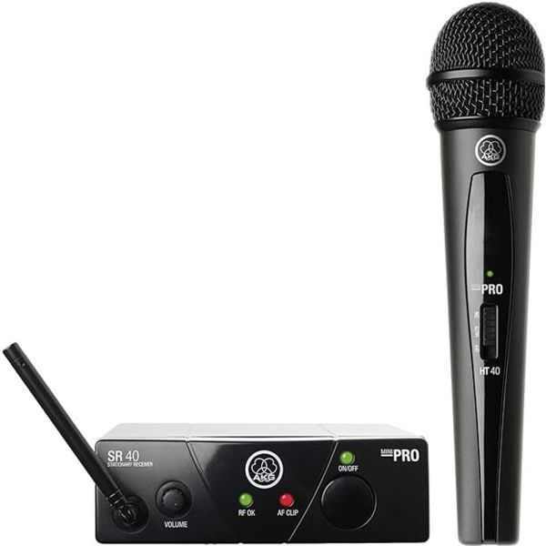 Sistema de Microfone Sem Fio AKG WMS40 Mini 2 UHF US25B - Preto